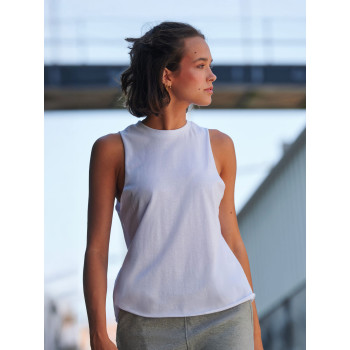 Women's High Neck Slash Armhole Vest