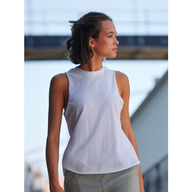 Women's High Neck Slash Armhole Vest