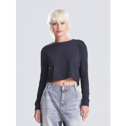 Women's Long Sleeved Cropped T