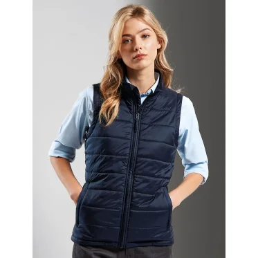 Gilet imbottito personalizzabile Premier in nylon riciclato impermeabile