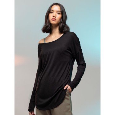 T-shirt maniche lunghe donna personalizzate con logo - Women's Slounge Top
