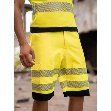 Workwear Shorts personalizzabile Korntex ad alta visibilità classe 1