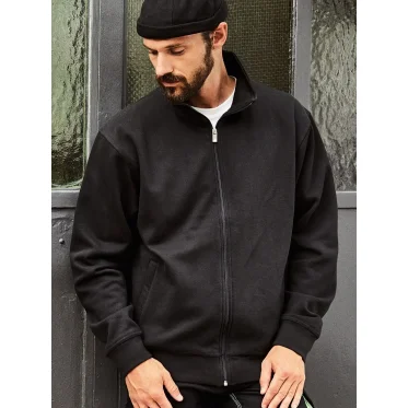 Felpa con zip intera Daiber personalizzabile in tessuto misto caldo