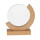 Piastra trofeo personalizzabile in vetro con base in legno e design circolare