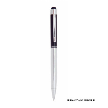 Penna touch personalizzabile Antonio Miro fusto metallo argento/nero