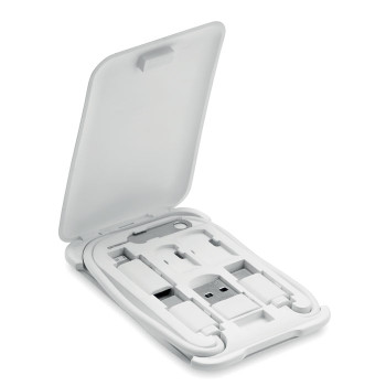 Cavi ricarica smartphone personalizzati con logo - YAPO+ - Cavo 3 in 1 con porta telefono