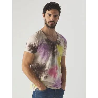 T-shirt personalizzabile Rock and Roll con scollo a V e cotone 100%