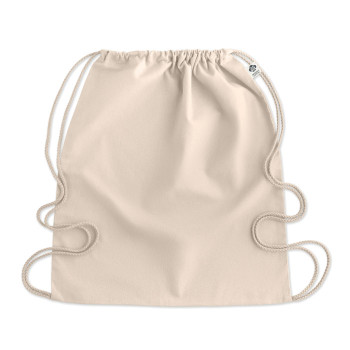 Zaini con lacci personalizzati con logo - YUKI - Borsa in cotone organico con couli