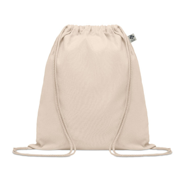Zaini con lacci personalizzati con logo - YUKI - Borsa in cotone organico con couli