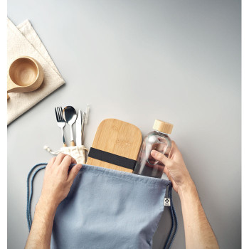 Zaini con lacci personalizzati con logo - YUKI COLOUR - Borsa con coulisse in cotone or