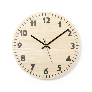 Orologio da parete personalizzabile struttura legno MDF naturale