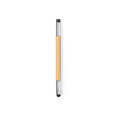 Penna 2 in 1 personalizzabile fusto in bamboo finiture cromate