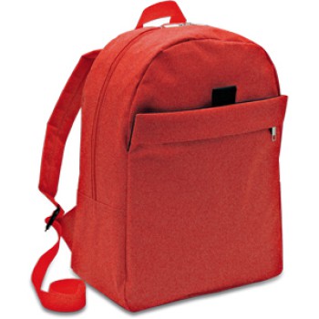 zainetto personalizzato - Zainetto sportivo in poliestere, ampia tasca con cerniera a doppio cursore, tasca frontale con velcro, tasca davanti con cerniera. Confezione in polybag.