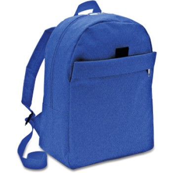 zainetto personalizzato - Zainetto sportivo in poliestere, ampia tasca con cerniera a doppio cursore, tasca frontale con velcro, tasca davanti con cerniera. Confezione in polybag.