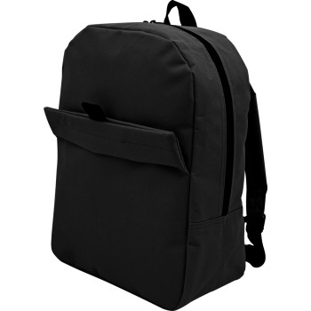 zainetto personalizzato - Zainetto sportivo in poliestere, ampia tasca con cerniera a doppio cursore, tasca frontale con velcro, tasca davanti con cerniera. Confezione in polybag.