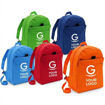 Zainetto sportivo personalizzabile formato compatto 28x36x14 cm resistente in poliestere