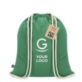 Zaino a corda personalizzabile cotone Fairtrade resistente fino a 9 kg