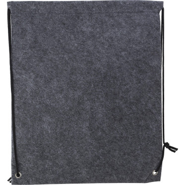 Zaino a sacca personalizzabile Impression in feltro RPET con chiusura coulisse
