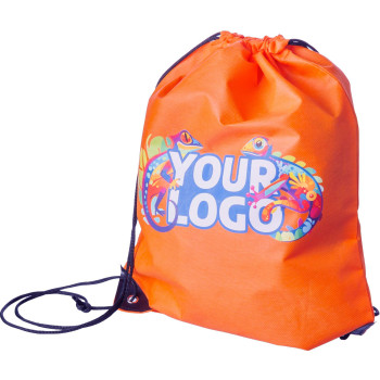 Zaini con lacci personalizzati con logo - Zaino a sacca, chiusura a coulisse in TNT 80 gr/m² Nathalie