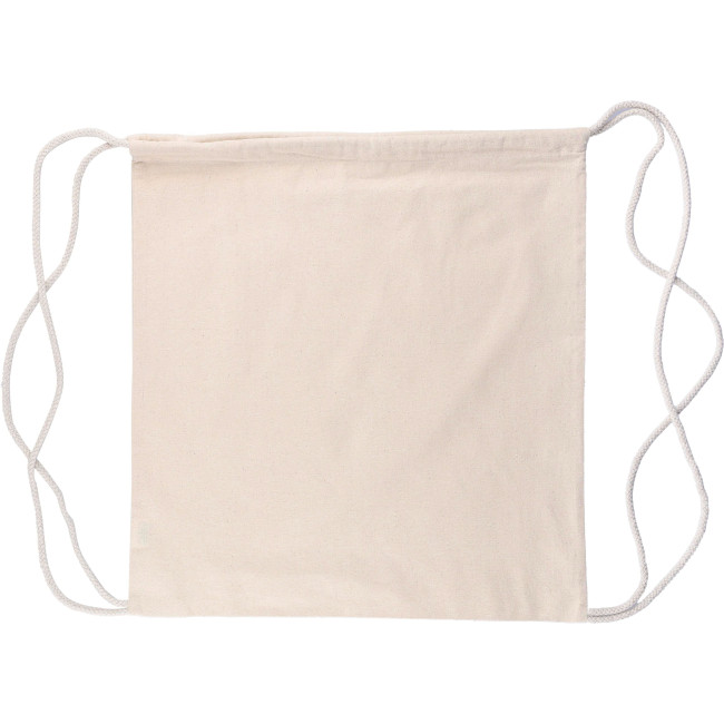 Zaini con lacci personalizzati con logo - Zaino a sacca con coulisse in cotone 150 g/m² Geórgia| Nuovo