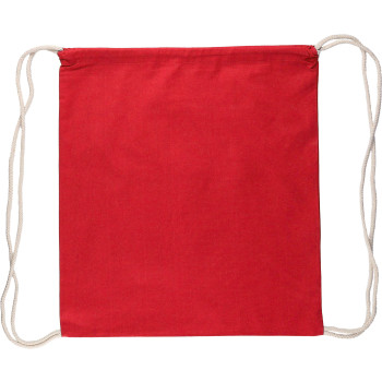 Zaini con lacci personalizzati con logo - Zaino a sacca con coulisse in cotone Oeko-Tex 140 g/m2 Bridget