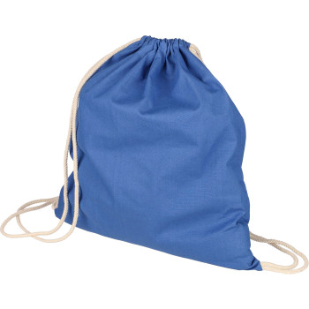 Zaini con lacci personalizzati con logo - Zaino a sacca con coulisse in cotone Oeko-Tex 140 g/m2 Bridget