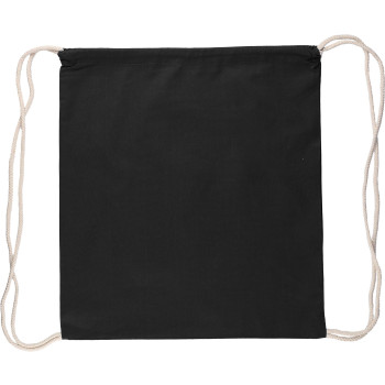 Zaini con lacci personalizzati con logo - Zaino a sacca con coulisse in cotone Oeko-Tex 140 g/m2 Bridget