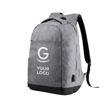 Zaini Antitaccheggio personalizzati con logo - Zaino antifurto personalizzabile con tasca sicura e collegamento powerbank
