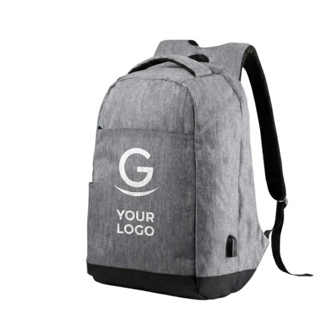 Zaini Antitaccheggio personalizzati con logo - Zaino antifurto personalizzabile con tasca sicura e collegamento powerbank