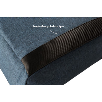 Zaino antitaccheggio in poliestere 600 D rPET Celeste