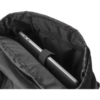 Zaino porta pc personalizzato con logo - Zaino con patta in twill di poliestere 290 T rPET Marlowe