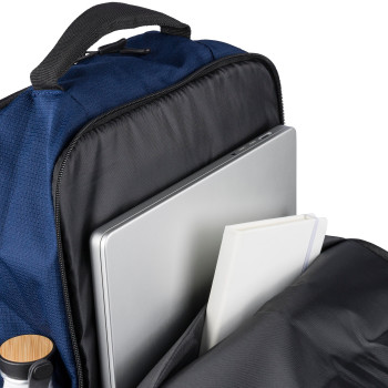 gadget ecologici con logo - Zaino Ocean Bound portacomputer da 15 pollici in poliestere 300 D rPET Tova