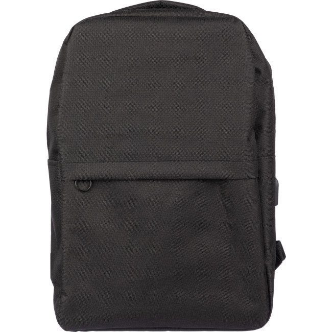 gadget ecologici con logo - Zaino per laptop Henrik | Riciclato | Porta USB