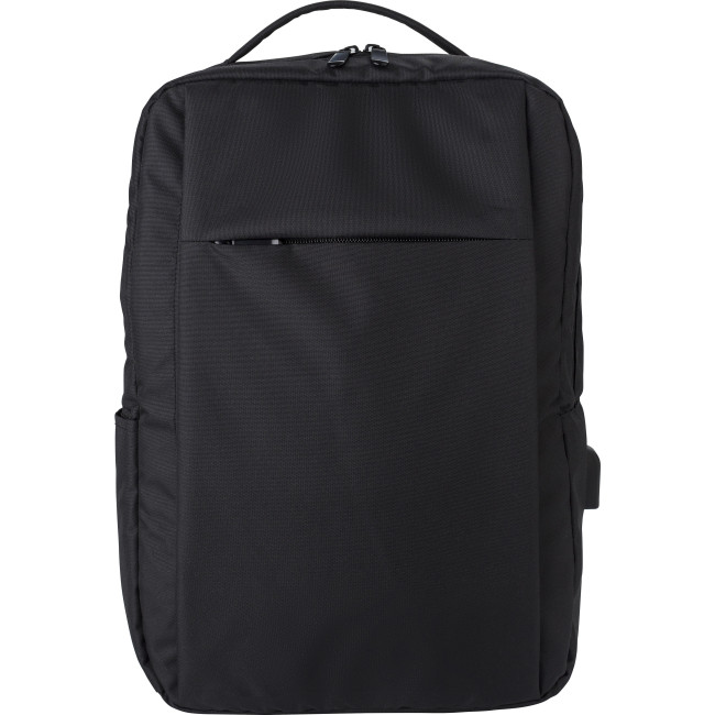 Zaino porta pc personalizzato con logo - Zaino per laptop Jesse | Riciclato | 16 pollici | Porta USB