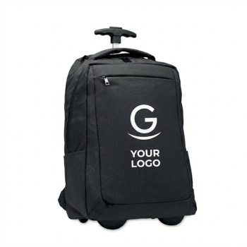 Trolley personalizzati con logo - Zaino per laptop personalizzabile con ruote e scomparto imbottito 15"