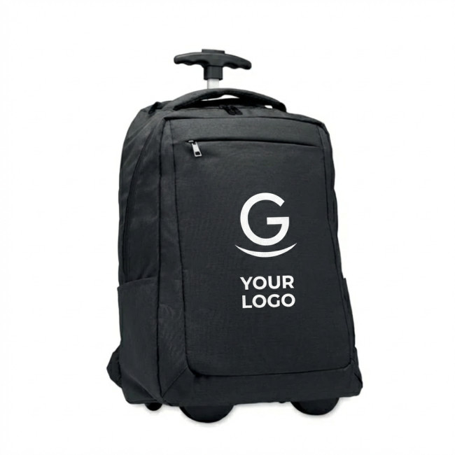 Trolley personalizzati con logo - Zaino per laptop personalizzabile con ruote e scomparto imbottito 15"