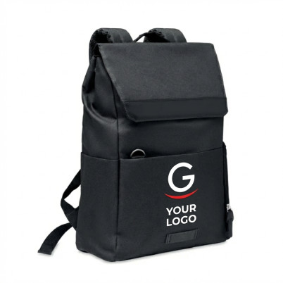 Zaino per laptop personalizzabile tessuto RPET 600D scomparto imbottito
