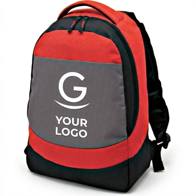 Zaino porta pc personalizzato con logo - Zaino porta computer personalizzabile finiture nere con scomparto imbottito