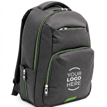 Zaino porta pc personalizzato con logo - Zaino porta pc personalizzabile con spallacci regolabili in nylon resistente