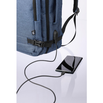 Zaini Antitaccheggio personalizzati con logo - Zaino portacomputer in poliestere rPET 300 D Malcolm