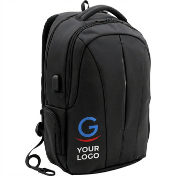 Zaino porta pc personalizzato con logo - Zaino portacomputer personalizzabile fino a 15 pollici con uscita USB e antifulmine