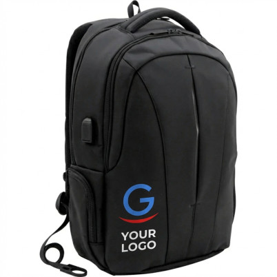 Zaino portacomputer personalizzabile fino a 15 pollici con uscita USB e antifulmine