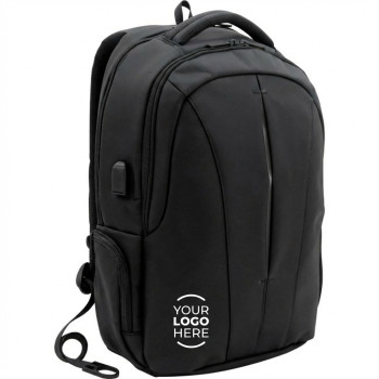 Zaino porta pc personalizzato con logo - Zaino portacomputer personalizzabile fino a 15 pollici con uscita USB e antifulmine