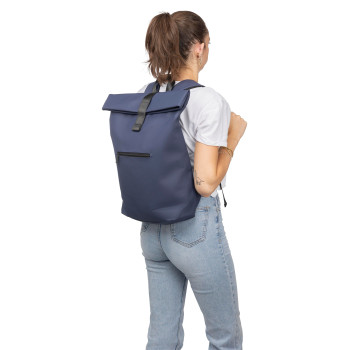 gadget ecologici con logo - Zaino roll-top in PU riciclato Naiya