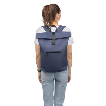 gadget ecologici con logo - Zaino roll-top in PU riciclato Naiya
