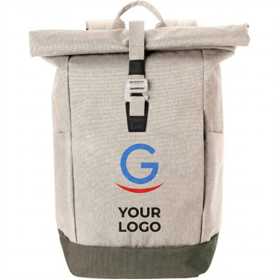 Zaino rolltop personalizzabile Impression in poliestere 600 D per laptop 15"