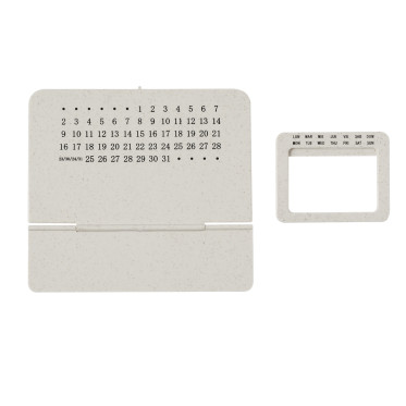 Calendario perpetuo personalizzabile in paglia di grano ecologico