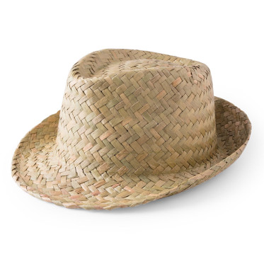 Sombrero personalizzabile in paglia intrecciata bianco o verde naturale