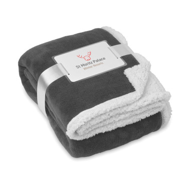 Coperta personalizzabile pile e sherpa con confezione elegante