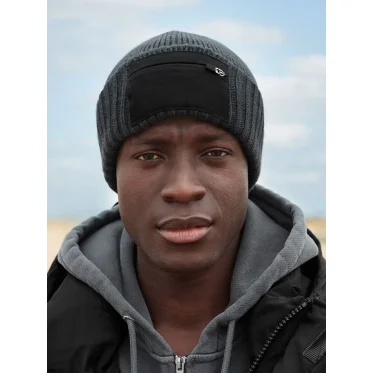 Berretto personalizzabile Beechfield doppio strato con taschino zip